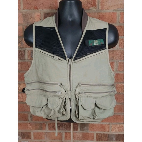 Orvis Other - Orvis Mens Small Fly Fishing Utility Vest Khaki Zip